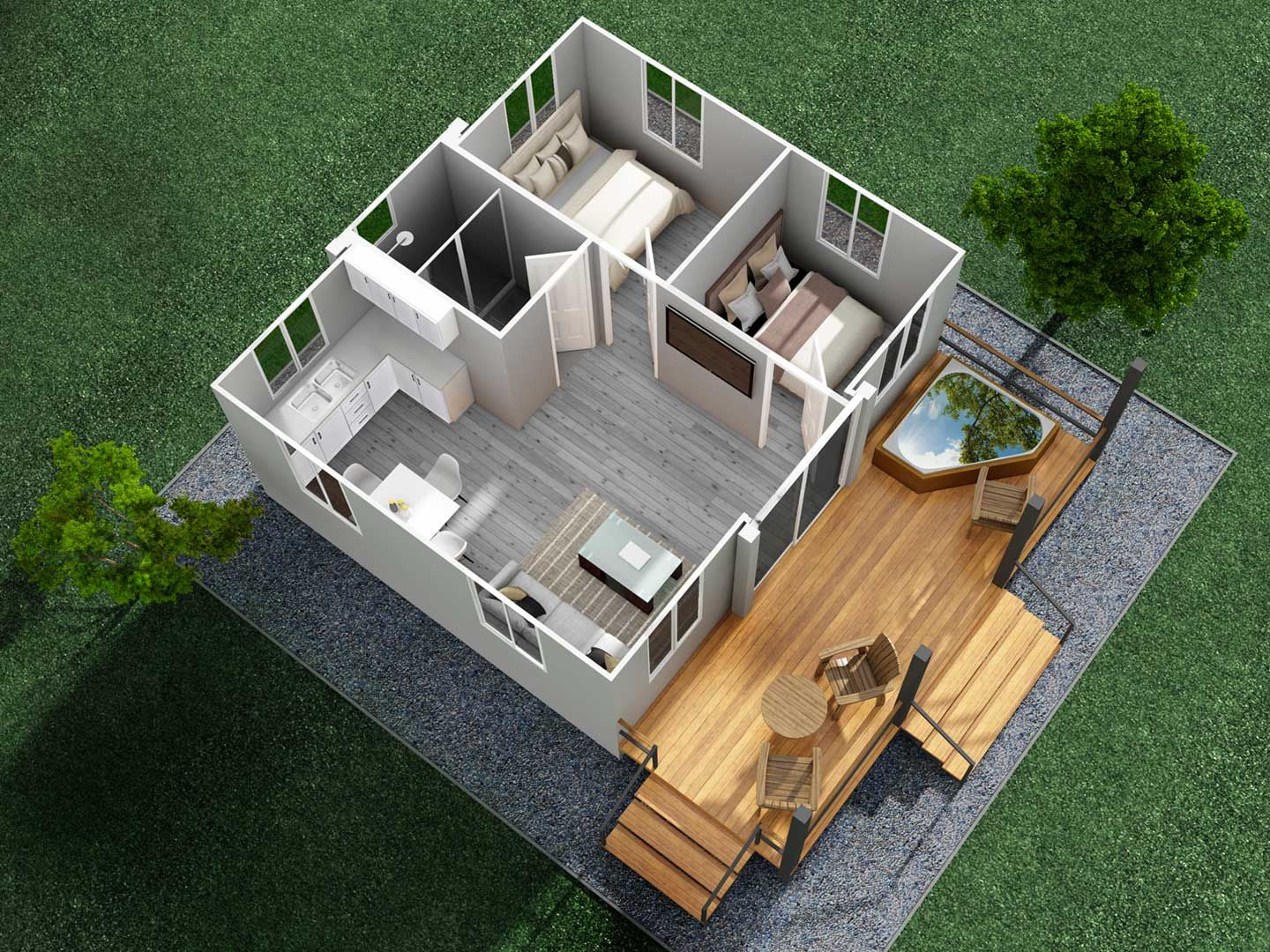 Double wing expandable container house: the new trend of living in the future